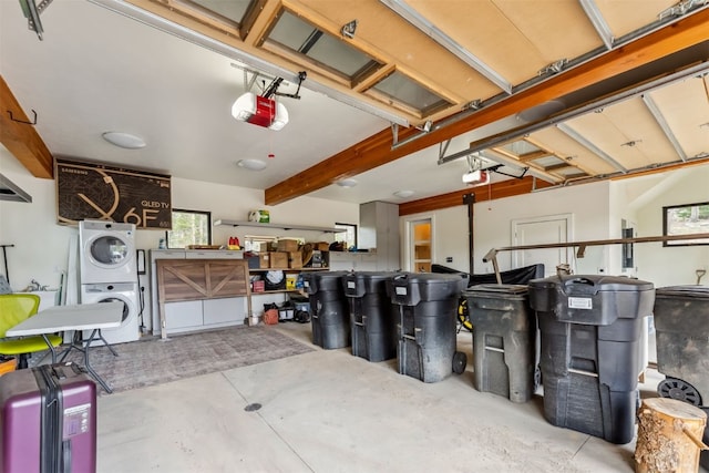1009 American Way, Breckenridge, CO 80424 - garage with estacked washer and dryer and a garage door opener