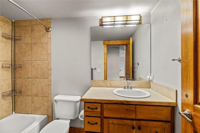 435 Ore House Plz Unit 202, Steamboat Springs, CO 80487 - bathroom featuring toilet, vanity, and bathing tub / shower combination