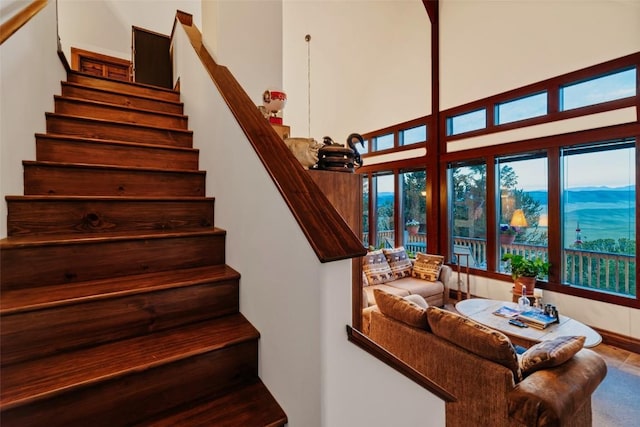 1023 Raven Way, Como, CO 80432 - stairway with a high ceiling