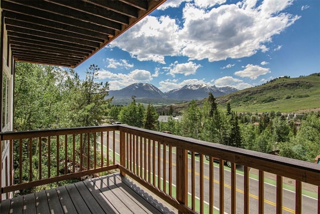 338 Deer Path Rd, Dillon, CO 80435 - wooden deck featuring a mountain view