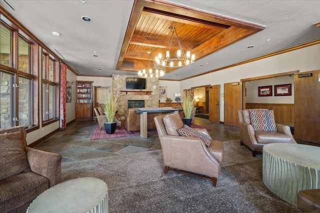 655 Four Oclock Rd Unit 209, Breckenridge, CO 80424 - community lobby with wooden ceiling and crown molding