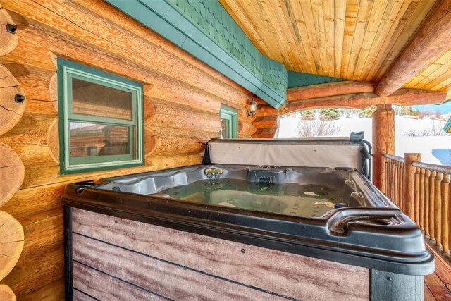 57640 County Road 129, Clark, CO 80428 - deck featuring a hot tub