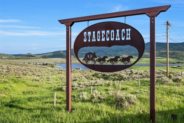 23015 Schussmark Trl Unit C, Oak Creek, CO 80467 - community sign featuring a water and mountain view