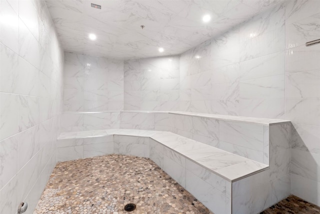 1521 Ski Hill Rd Unit 8313, Breckenridge, CO 80424 - bathroom featuring recessed lighting and a tile shower