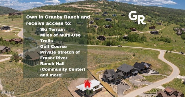 818 Lower Ranch View Rd, Granby, CO 80446 - bird's eye view of a mountain backdrop