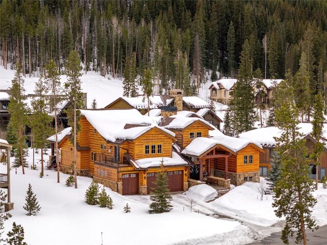 585 Independence Rd, Keystone, CO 80435 - birds eye view of property with a wooded view