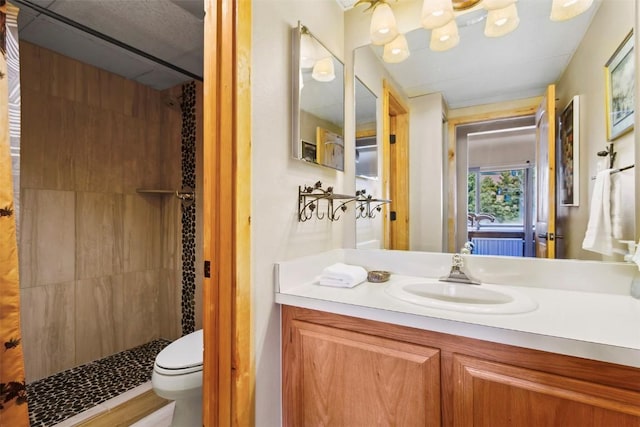 705 Snowberry Ln Unit 303, Breckenridge, CO 80424 - bathroom with a stall shower, toilet, and vanity
