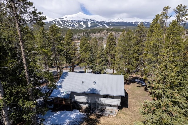 212 Briar Rose Ln, Breckenridge, CO 80424 - aerial view of property and surrounding area with a mountain backdrop and a forest