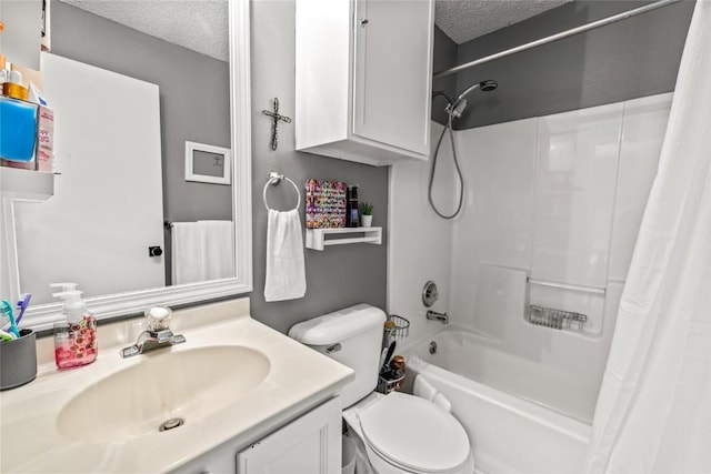 27100 Neptune Pl, Clark, CO 80428 - full bathroom featuring a textured ceiling, shower / bath combination with curtain, and vanity