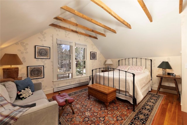 102 S High St, Breckenridge, CO 80424 - bedroom with baseboard heating and hardwood / wood-style floors