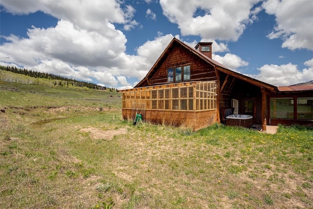 26755 Aspen Ct, Clark, CO 80428 - back of property with a chimney