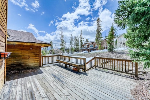 211 Burgundy Cir Unit Tract A, Silverthorne, CO 80498 - wooden deck featuring a residential view