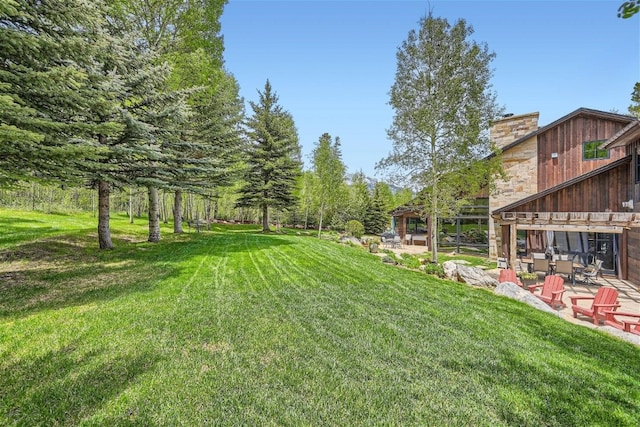 view of yard featuring a patio