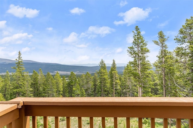 1576 Bobcat Ln, Fairplay, CO 80440 - view of mountain backdrop featuring a heavily wooded area