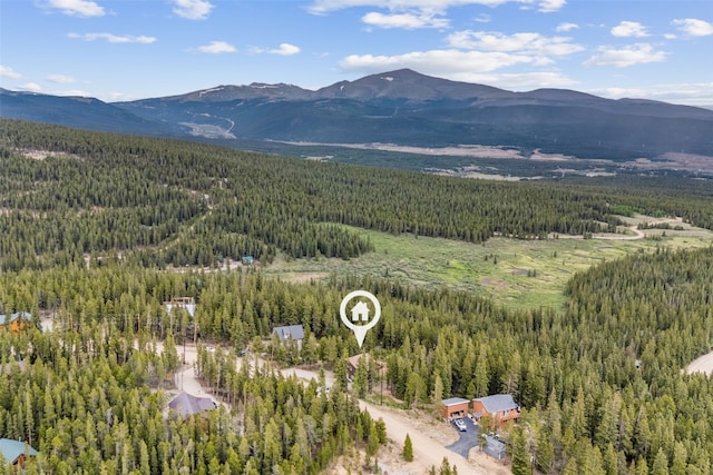 1576 Bobcat Ln, Fairplay, CO 80440 - mountain view with a heavily wooded area