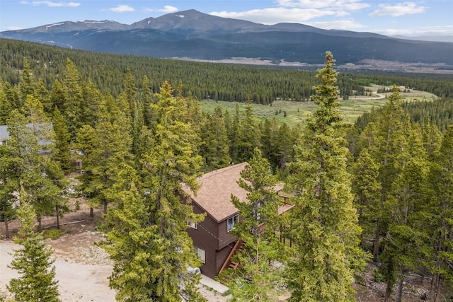 1576 Bobcat Ln, Fairplay, CO 80440 - mountain view featuring a heavily wooded area