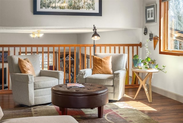 40870 Purple Sage St, Steamboat Springs, CO 80487 - living area with wood finished floors and baseboards