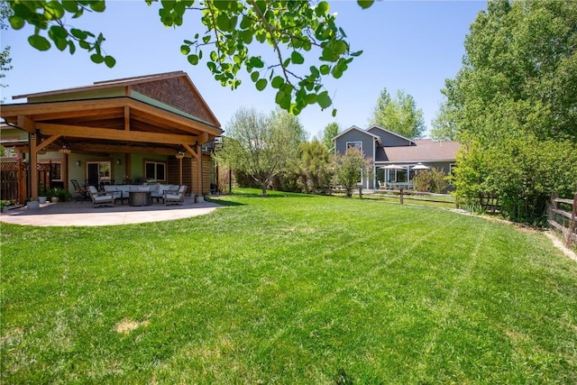 40870 Purple Sage St, Steamboat Springs, CO 80487 - view of yard with an outdoor hangout area and a patio