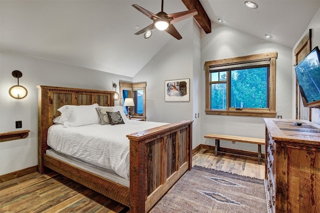 19 Peak 8 Ct, Breckenridge, CO 80424 - bedroom with wood finished floors, recessed lighting, and ceiling fan