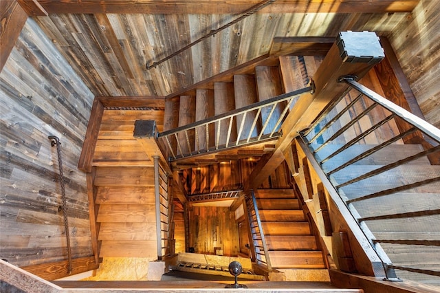 19 Peak 8 Ct, Breckenridge, CO 80424 - stairs with wooden walls