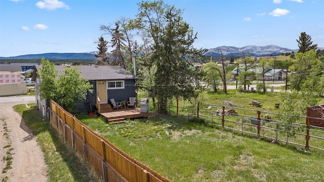 530 Castello Ave, Fairplay, CO 80440 - view of yard with a deck with mountain view