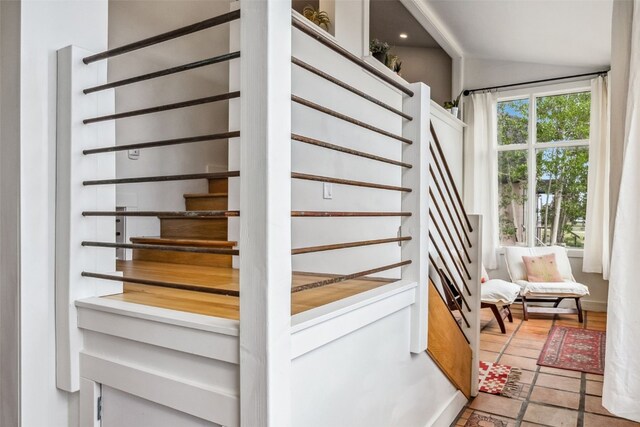 530 Castello Ave, Fairplay, CO 80440 - stairway with vaulted ceiling