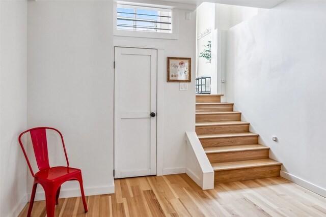 530 Castello Ave, Fairplay, CO 80440 - stairs featuring wood finished floors and baseboards