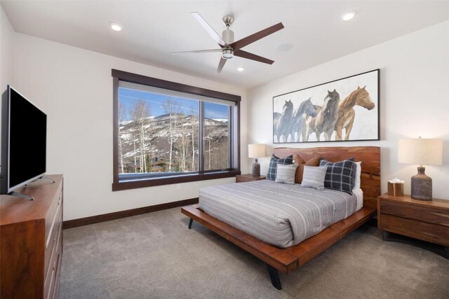 11 Glazer Trl, Silverthorne, CO 80498 - bedroom featuring recessed lighting, a ceiling fan, carpet floors, and baseboards