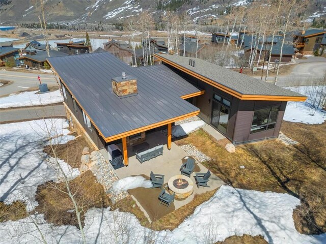 11 Glazer Trl, Silverthorne, CO 80498 - snowy aerial view featuring a mountain view