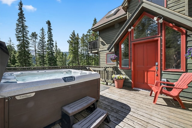 773 Range Rd, Breckenridge, CO 80424 - deck with a hot tub