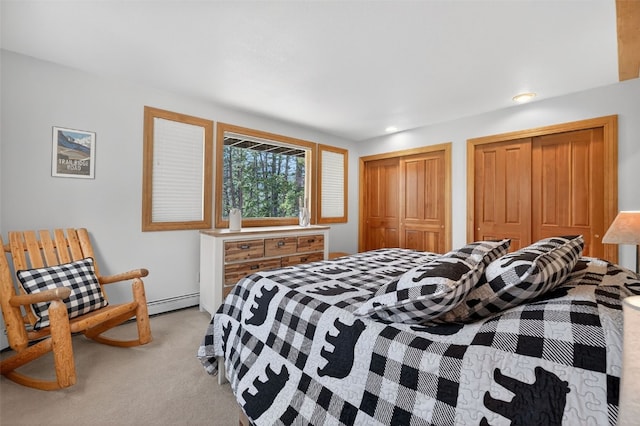 773 Range Rd, Breckenridge, CO 80424 - bedroom with multiple closets, light colored carpet, and recessed lighting