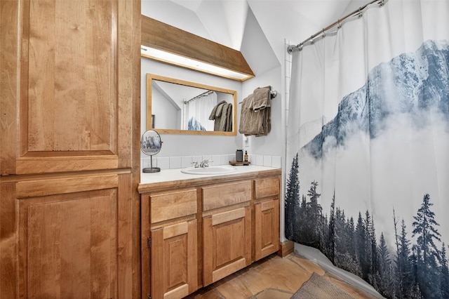 773 Range Rd, Breckenridge, CO 80424 - full bathroom with vanity and a shower with shower curtain