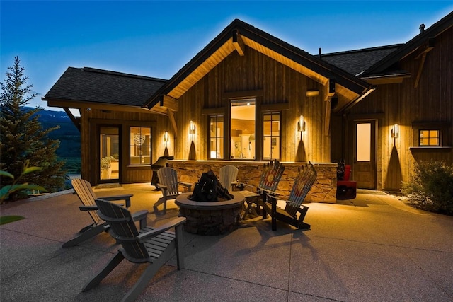 455 Highfield Trl, Breckenridge, CO 80424 - view of patio / terrace with an outdoor fire pit