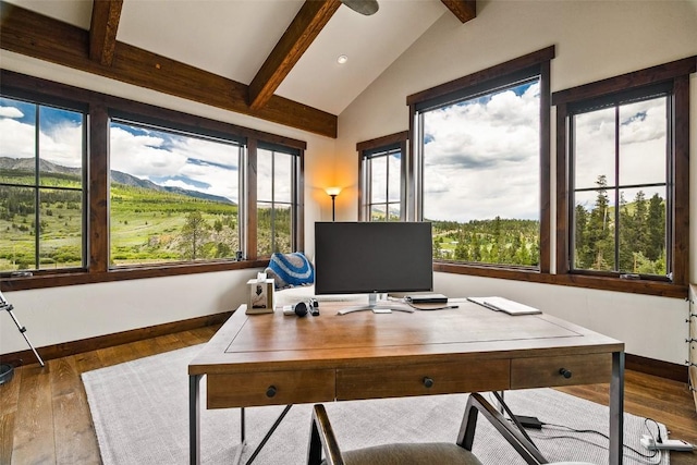 455 Highfield Trl, Breckenridge, CO 80424 - home office featuring wood-type flooring and recessed lighting