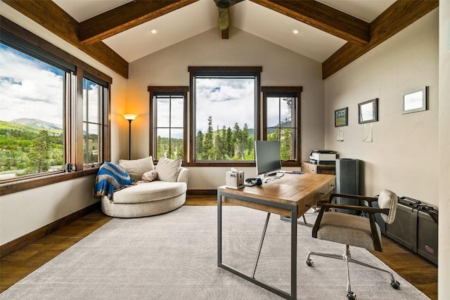 455 Highfield Trl, Breckenridge, CO 80424 - office with wood finished floors and recessed lighting