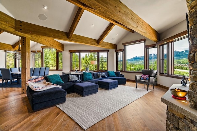 455 Highfield Trl, Breckenridge, CO 80424 - living area featuring wood-type flooring and recessed lighting