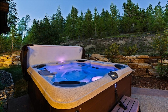 455 Highfield Trl, Breckenridge, CO 80424 - view of patio / terrace featuring a hot tub