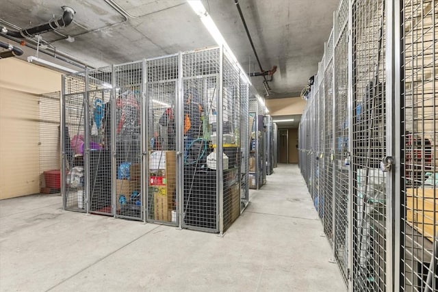 view of storage area