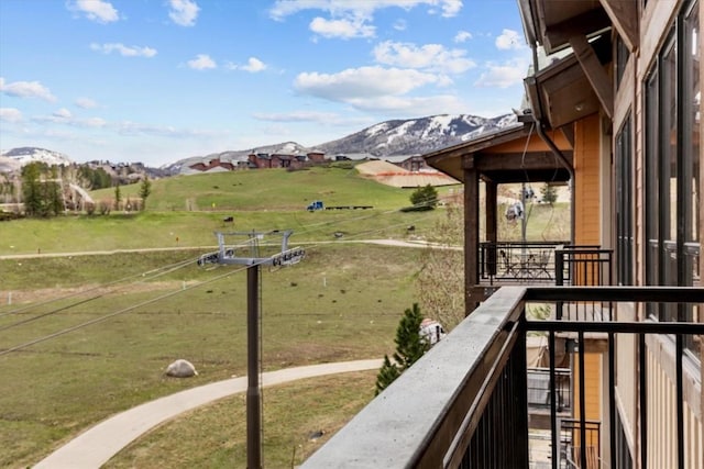 exterior space featuring a rural view and a mountain view