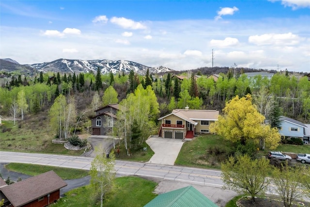 663 Amethyst Dr, Steamboat Springs, CO 80487 - drone / aerial view of a mountainous background