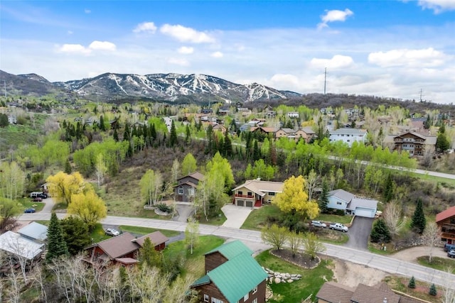 663 Amethyst Dr, Steamboat Springs, CO 80487 - aerial view of residential area with a mountain backdrop