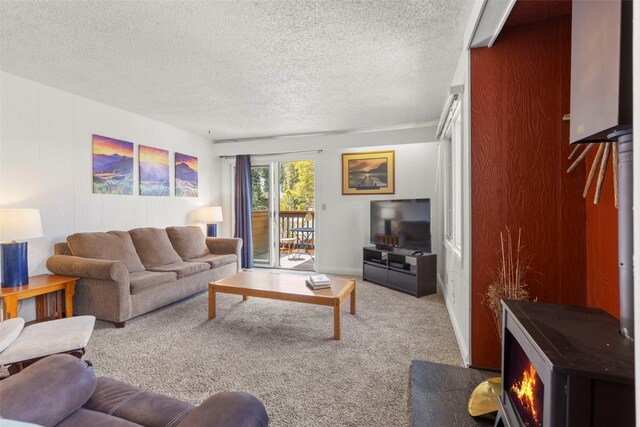 1513 E Keystone Rd Unit 2967, Keystone, CO 80435 - living area featuring carpet flooring and a textured ceiling