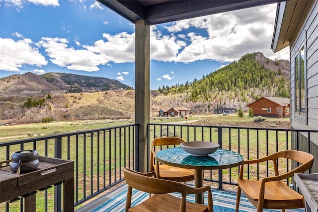 23430 Postrider Trl, Oak Creek, CO 80467 - balcony featuring a mountain view