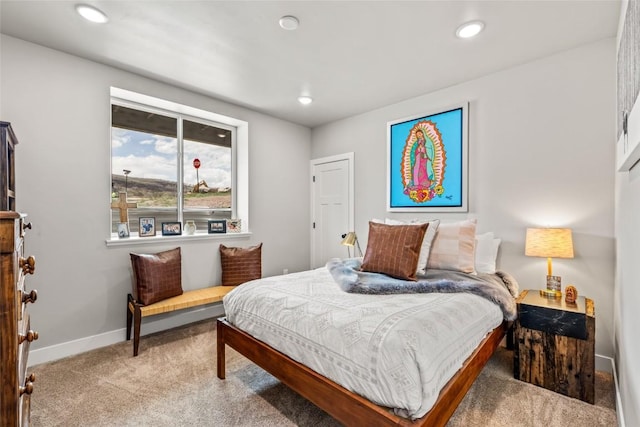 23430 Postrider Trl, Oak Creek, CO 80467 - bedroom with carpet, baseboards, and recessed lighting