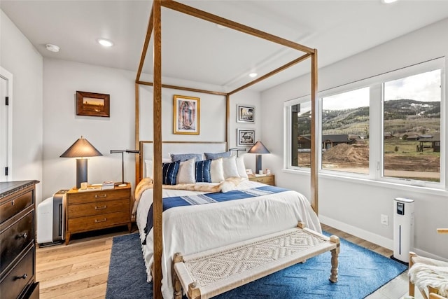 23430 Postrider Trl, Oak Creek, CO 80467 - bedroom featuring light wood-type flooring, recessed lighting, and baseboards