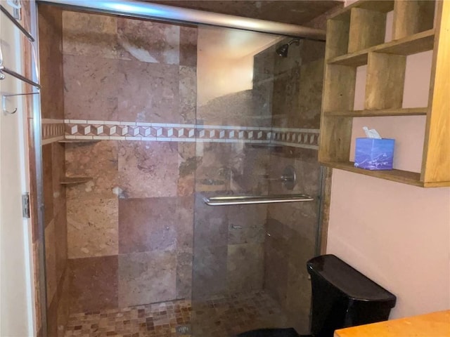 full bathroom with a shower stall