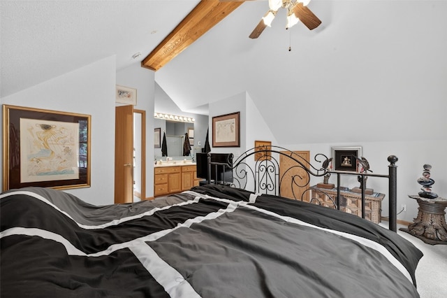 441 Kimmes Ln, Breckenridge, CO 80424 - bedroom featuring ceiling fan, connected bathroom, and light carpet