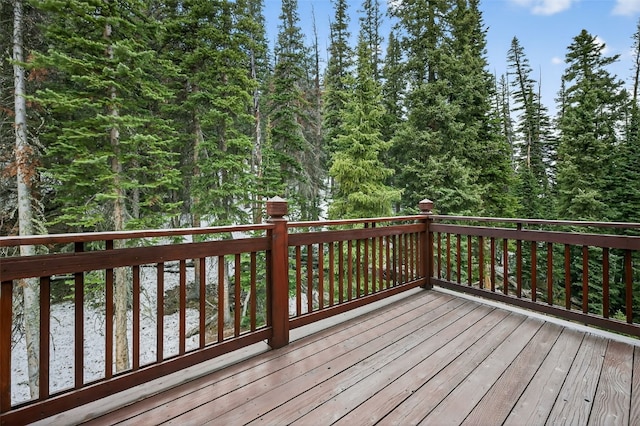 441 Kimmes Ln, Breckenridge, CO 80424 - wooden deck featuring a forest view