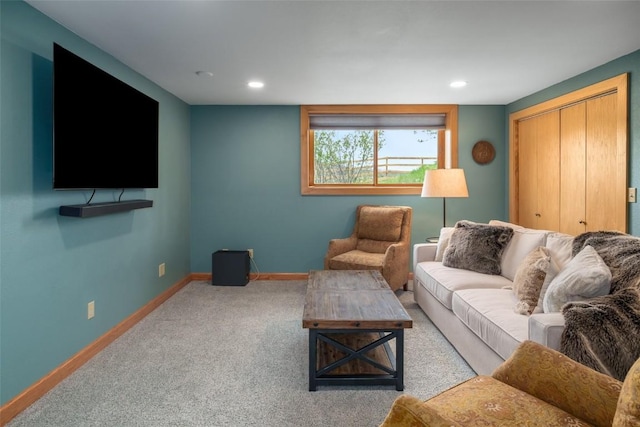 43855 Old Elk Trl, Steamboat Springs, CO 80487 - carpeted living area with baseboards and recessed lighting