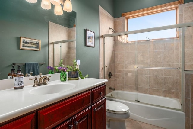 43855 Old Elk Trl, Steamboat Springs, CO 80487 - bathroom with vanity, toilet, tile patterned floors, and washtub / shower combination